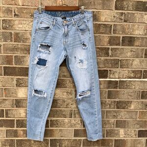 Take 50% OFF- Wassio Distressed Light Blue Jeans, Size-4/27